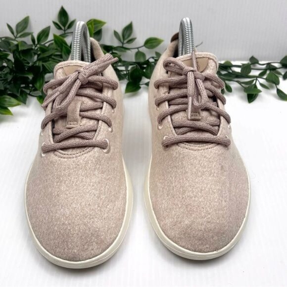 Allbirds Wool Runner Pebble White Sole lace up Running Shoes 7 - Picture 2 of 8